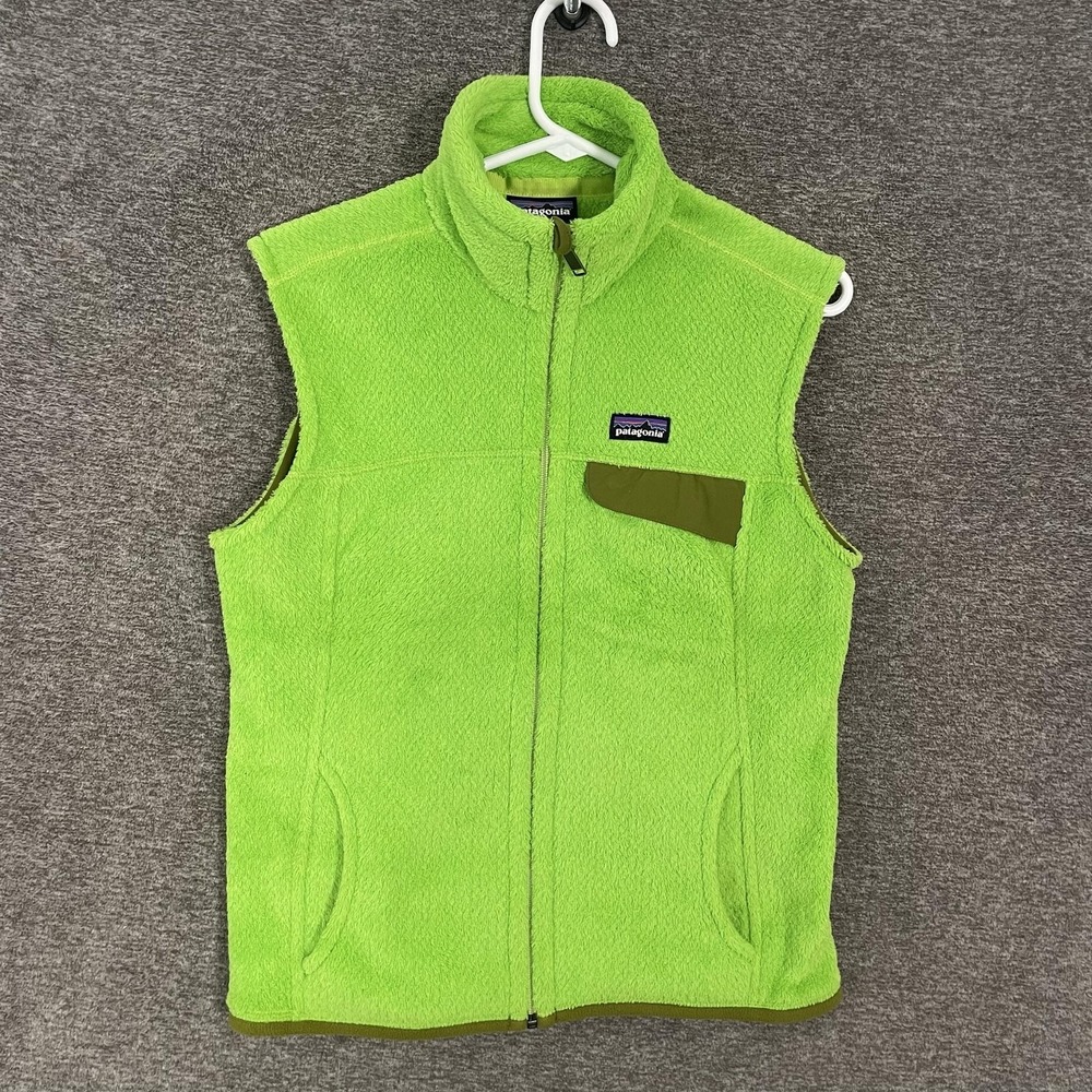 Patagonia Fleece ReTool Vest Womens M Green High Pile Full Zip Item 25445